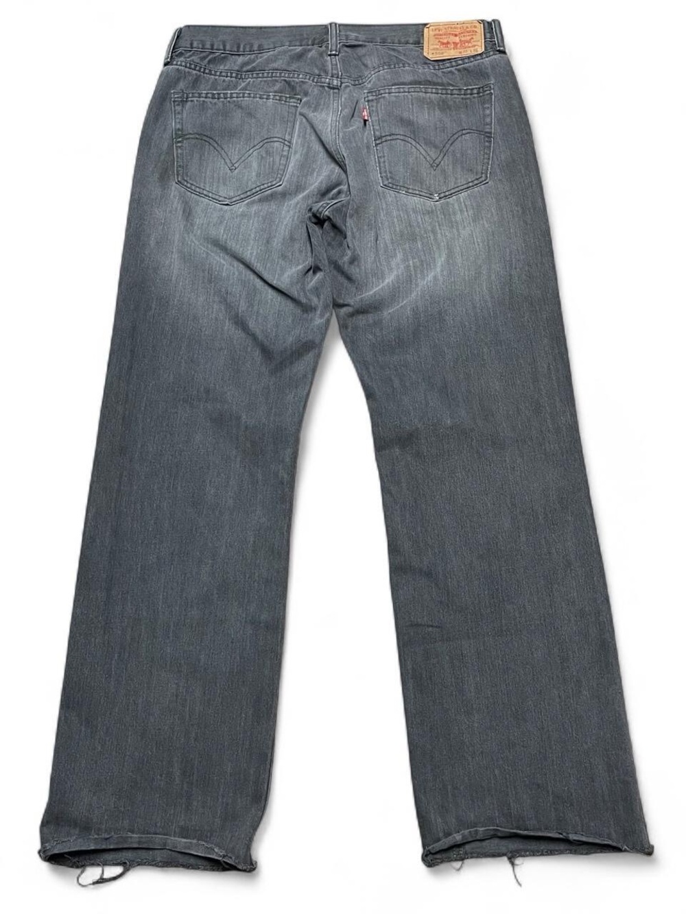 Levis 559 Relaxed Straight Jeans Mens 34x31 Faded Black Denim Pants Vintage Y2K - Picture 5 of 8